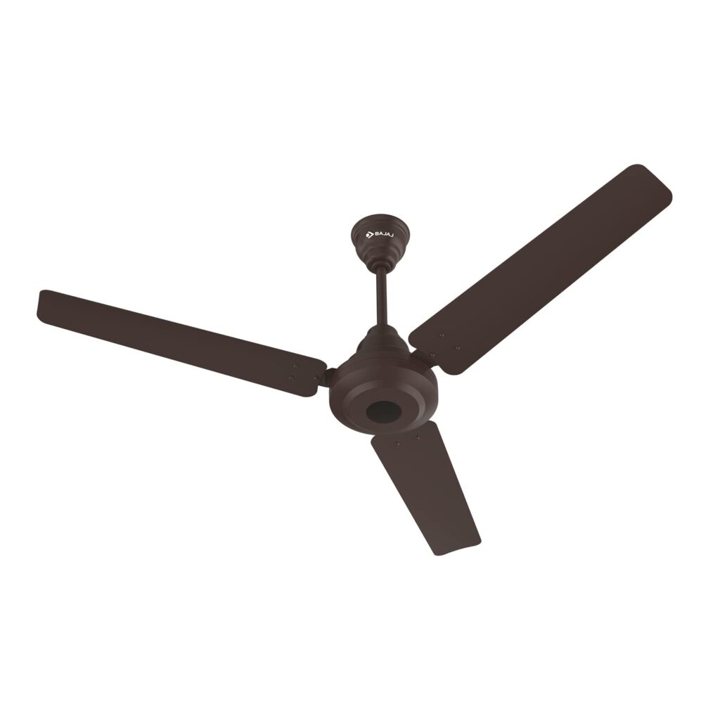 Bajaj Energos 26 1200mm (48 inch) Red walnut ceiling fan.