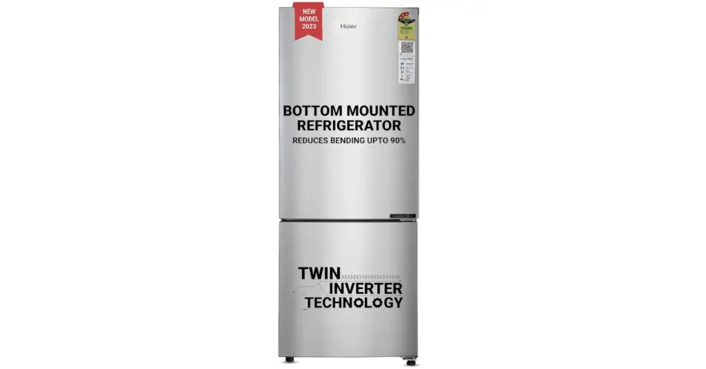 Haier 237 L 3 Star Frost Free Inverter Double Door Bottom Mount Refrigerator.