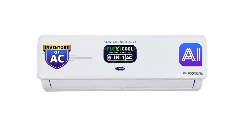 Carrier 1 Ton 3 Star AI Flexicool Inverter Split AC