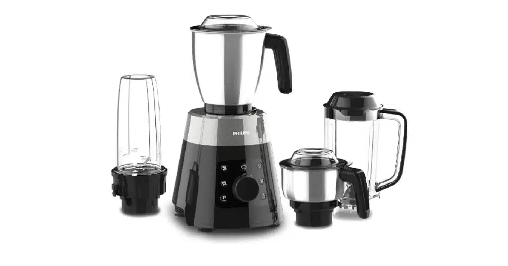 Philips 1000 Watt 4 Jars Black Mixer Grinder with 5 Preset Modes - HL7778_00