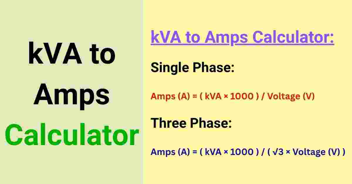 kVA to Amps Calculator