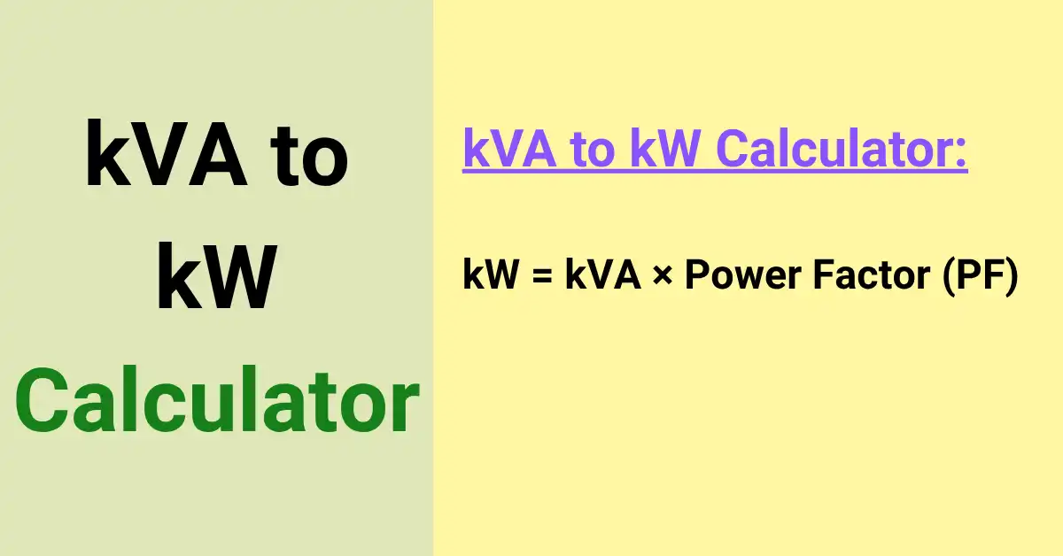 kVA to kW Calculator