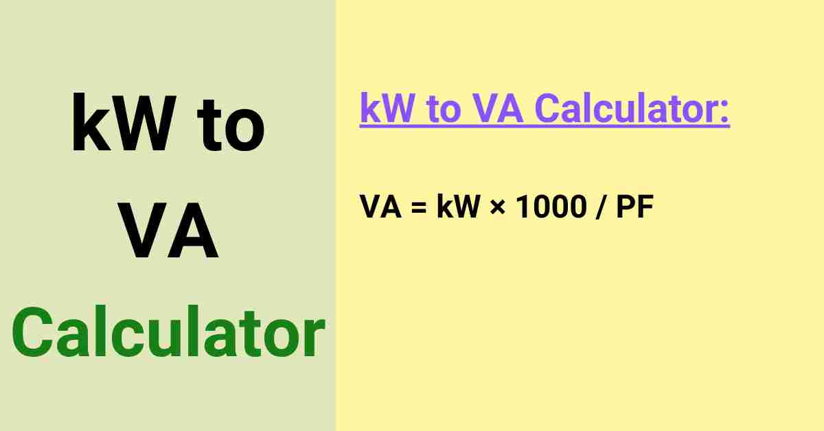 kw to va calculator